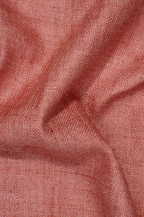 Salmon Silk Linen (Matka) Fabric