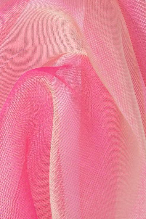 Salmon Rose Silk Organza Fabric