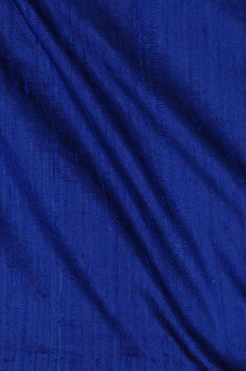 Sapphire Blue Dupioni Silk Fabric