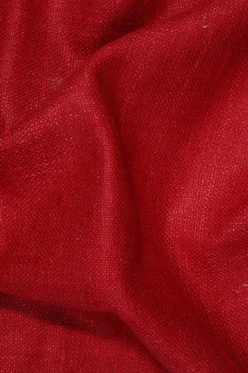 Scarlet Red Silk Linen (Matka) Fabric