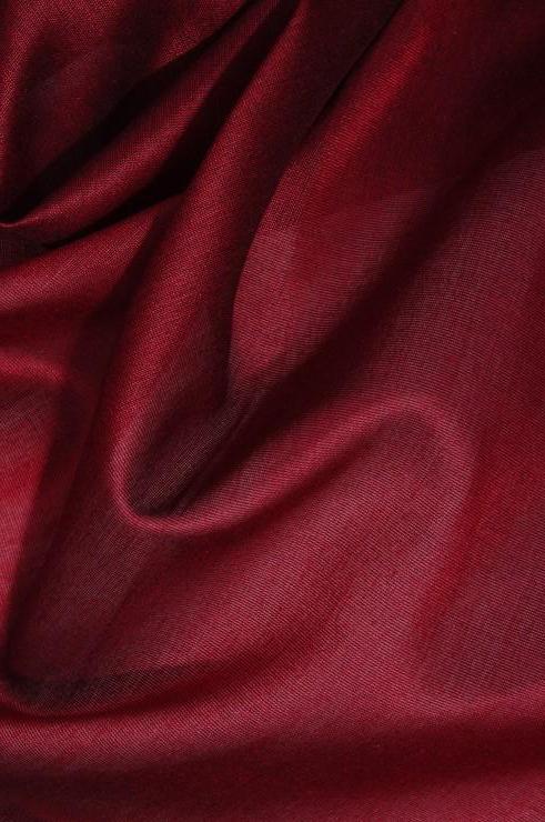 Scarlet Red Cotton Silk Fabric