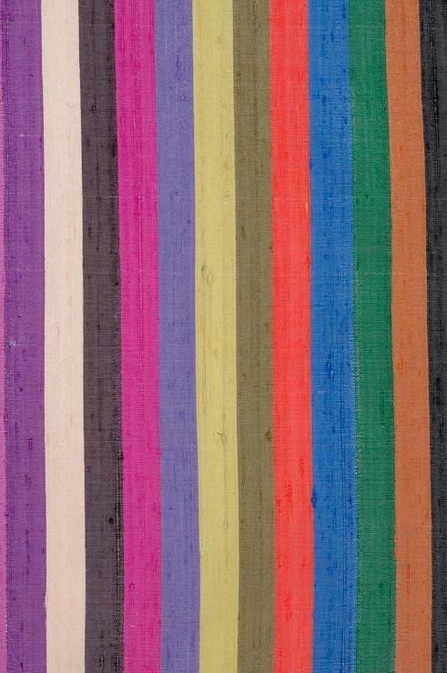 Multi-Color Striped Silk Shantung 30 Fabric