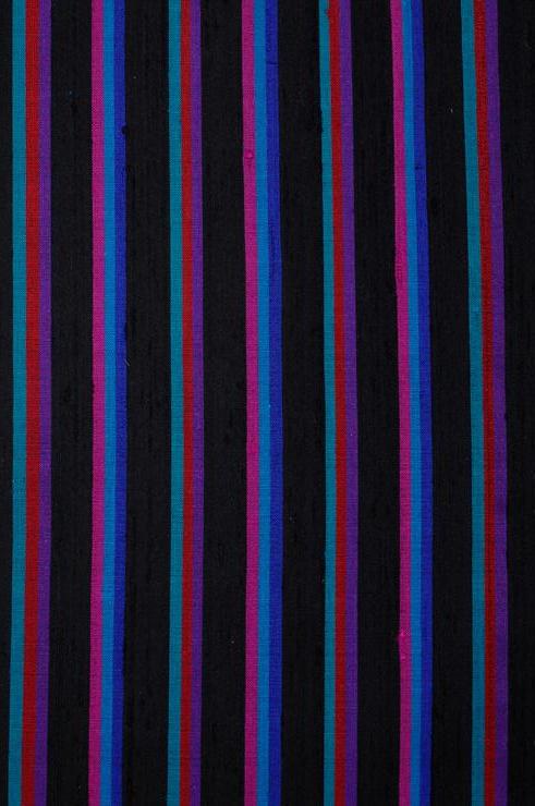 Black 43 Striped Silk Shantung