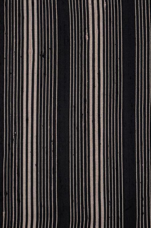 Black Gold 60 Striped Silk Shantung