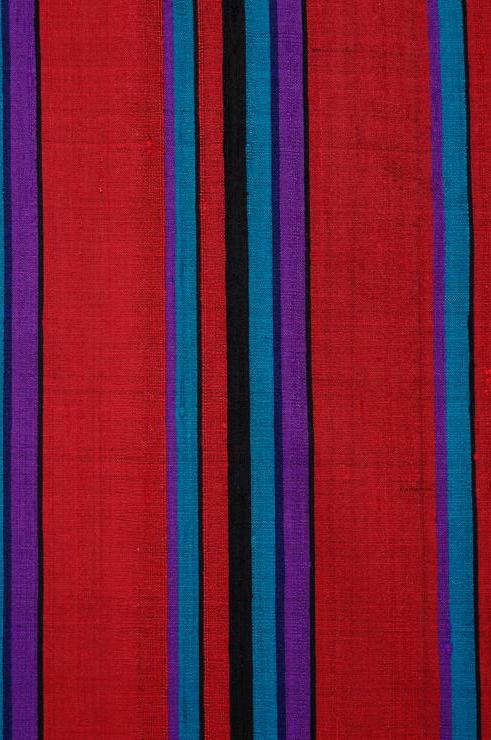 Red 68 Striped Silk Shantung