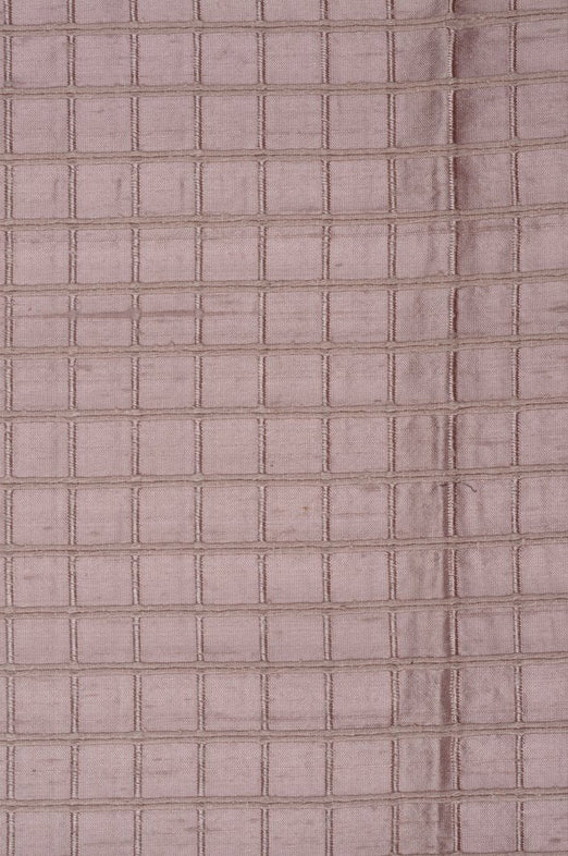 Shaded Lilac Pink Silk Shantung Windowpane 44" Fabric