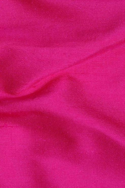 Shocking Pink Silk Shantung 54" Fabric