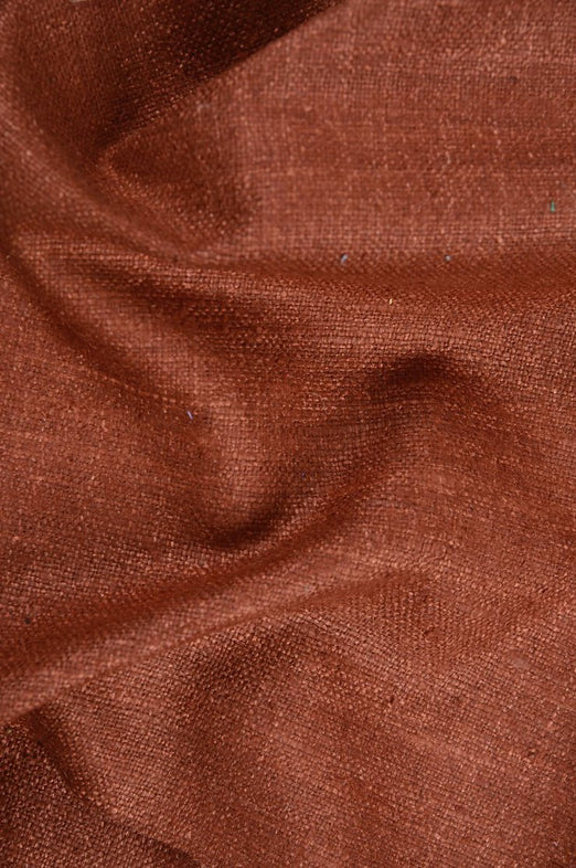 Sierra Brown Silk Linen (Matka) Fabric