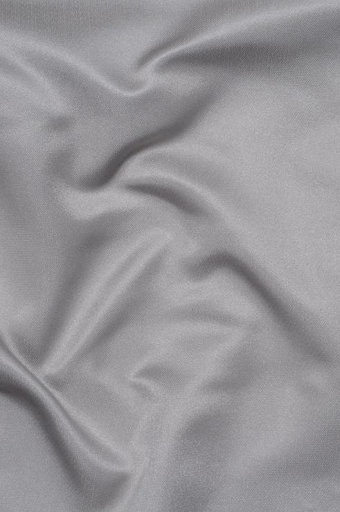Silver Grey Silk Duchess Satin Fabric