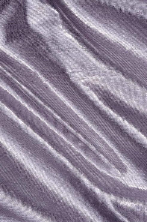Silver Purple Metallic Shantung Silk Fabric