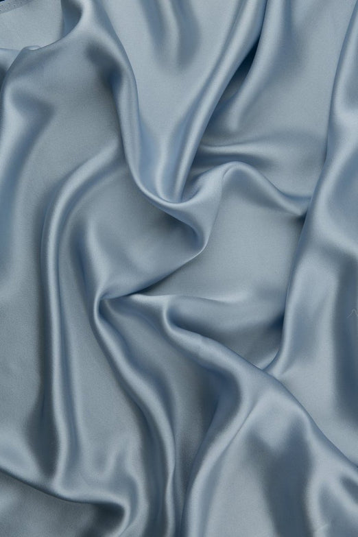 Skyway Blue Charmeuse Silk Fabric