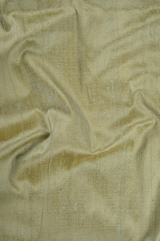 Smoke Green Dupioni Silk Fabric