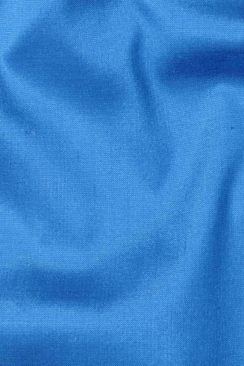 Caribbean Sea Blue Silk Shantung 54" Fabric