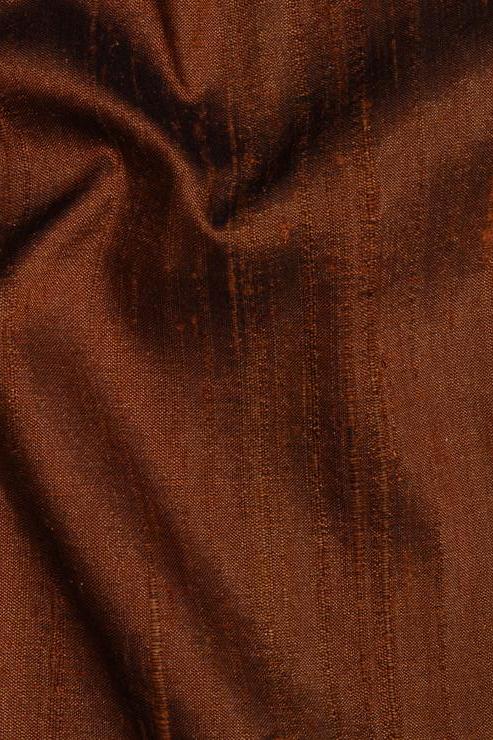 Caramel Brown Silk Shantung 54" Fabric