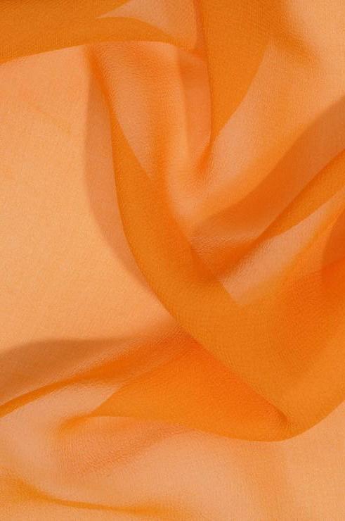 Sunkist Orange Silk Georgette Fabric