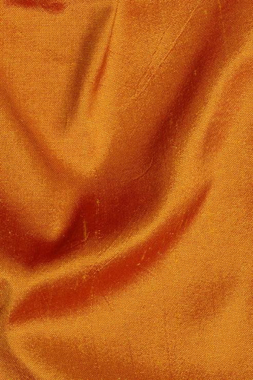 Sunset Orange Silk Shantung 54" Fabric