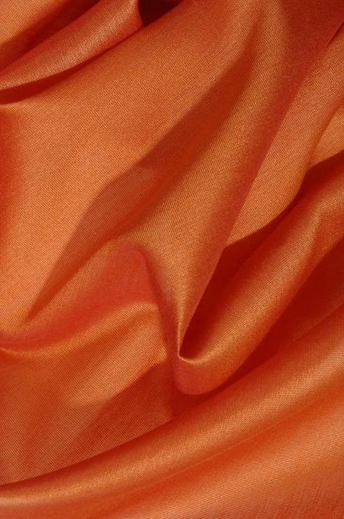 Sunset Orange Cotton Silk Fabric
