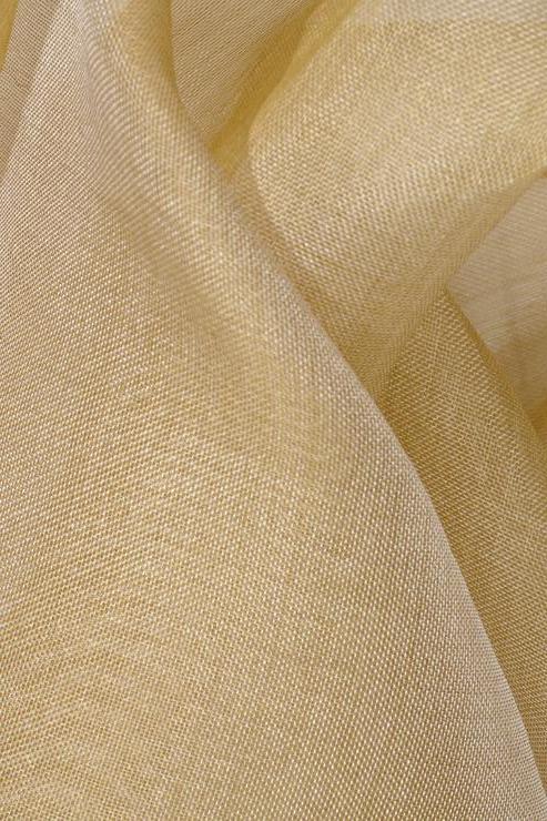 Tan Gold Silk Organza Fabric