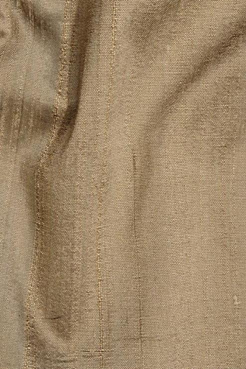 Tarnished Gold Silk Shantung 54" Fabric