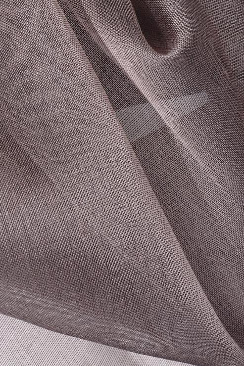 Taupe Brown Silk Organza Fabric
