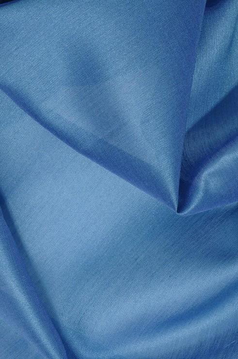 Teal Cotton Silk Fabric