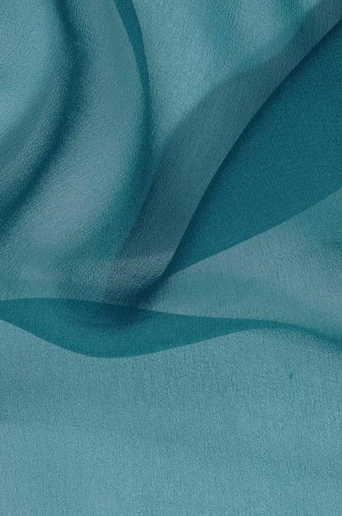Teal Green Silk Georgette Fabric