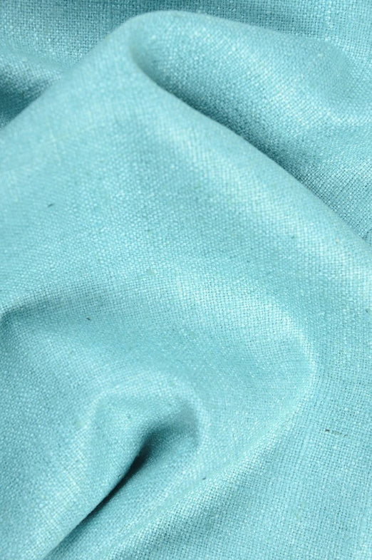 Teal Green Silk Linen (Matka) Fabric