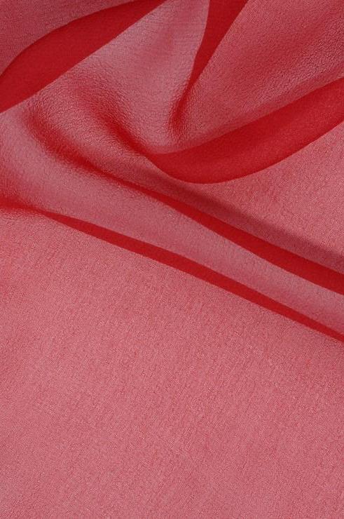 Tomato Red Silk Georgette Fabric