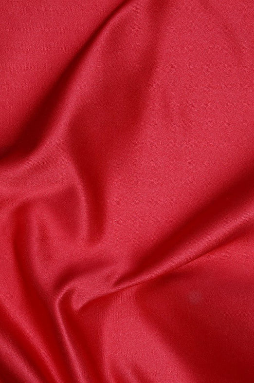 Tomato Red Double Face Duchess Satin Fabric