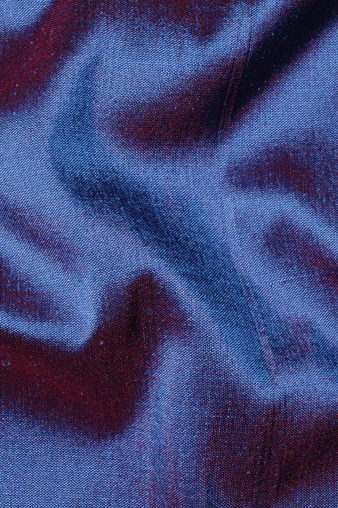 True Blue Silk Shantung 44" Fabric
