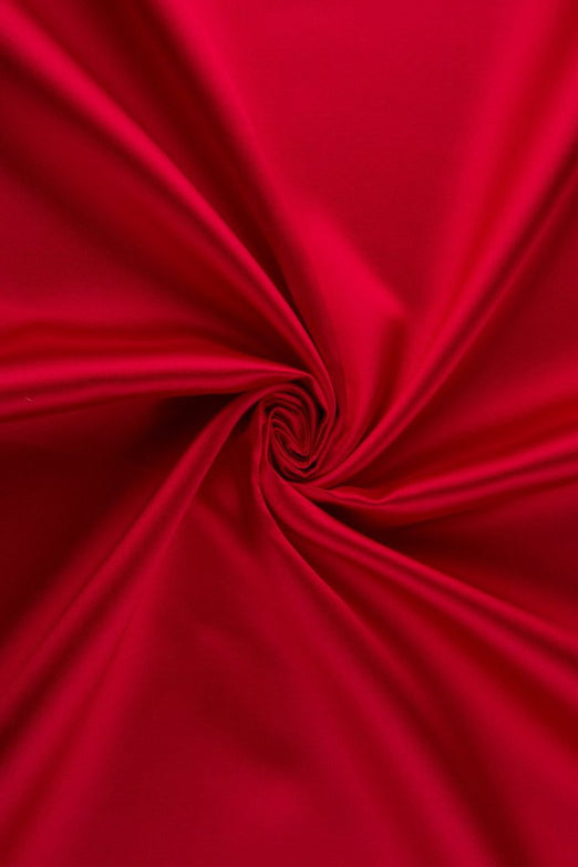 True Red Silk Wool Fabric