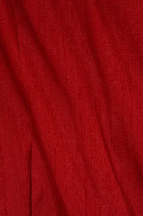 True Red Dupioni Silk Fabric