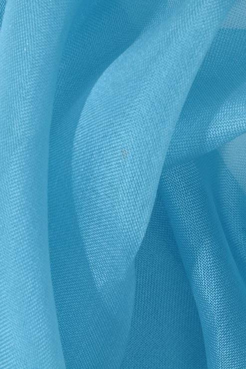 Turquoise Silk Organza Fabric