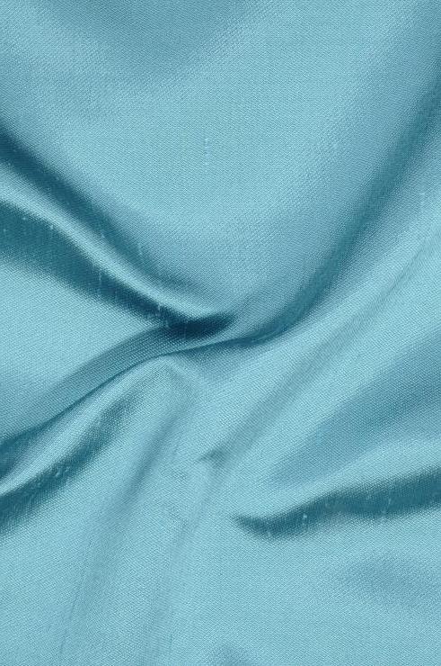Turquoise Italian Shantung Silk Fabric
