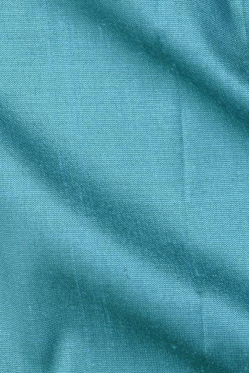 Turquoise Blue Silk Shantung 54" Fabric