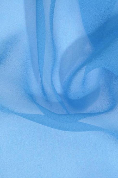 Turquoise Blue Silk Georgette Fabric