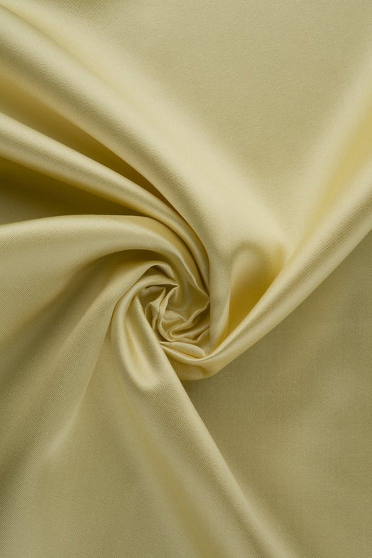 Vanilla Custard Silk Wool Fabric
