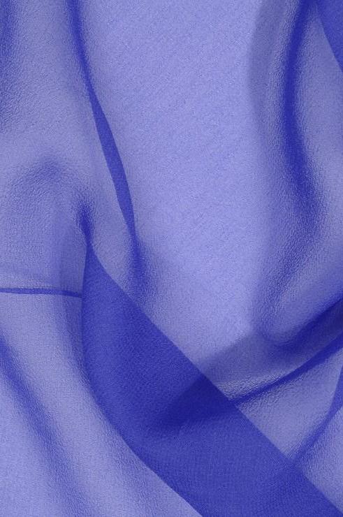 Violet Storm Blue Silk Georgette Fabric