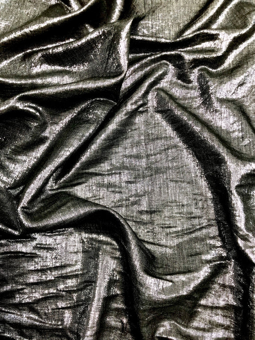 Black Cotton Metallic Fabric