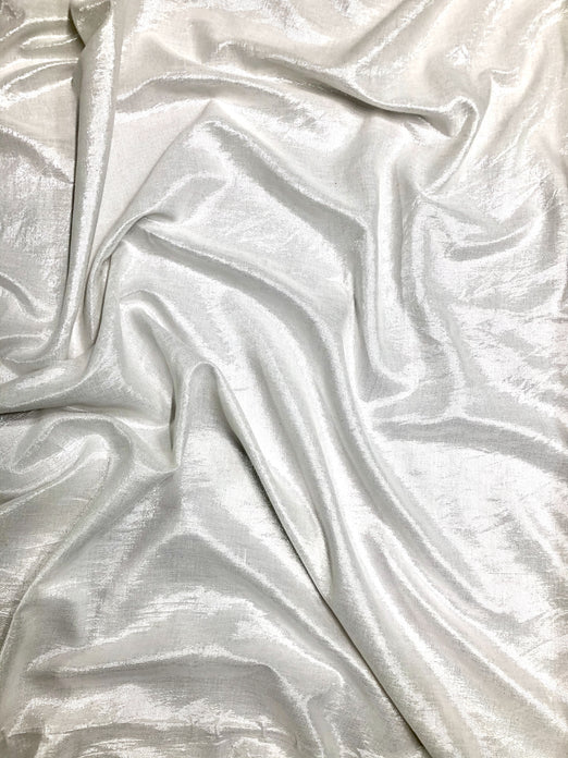 White Cotton Metallic Fabric
