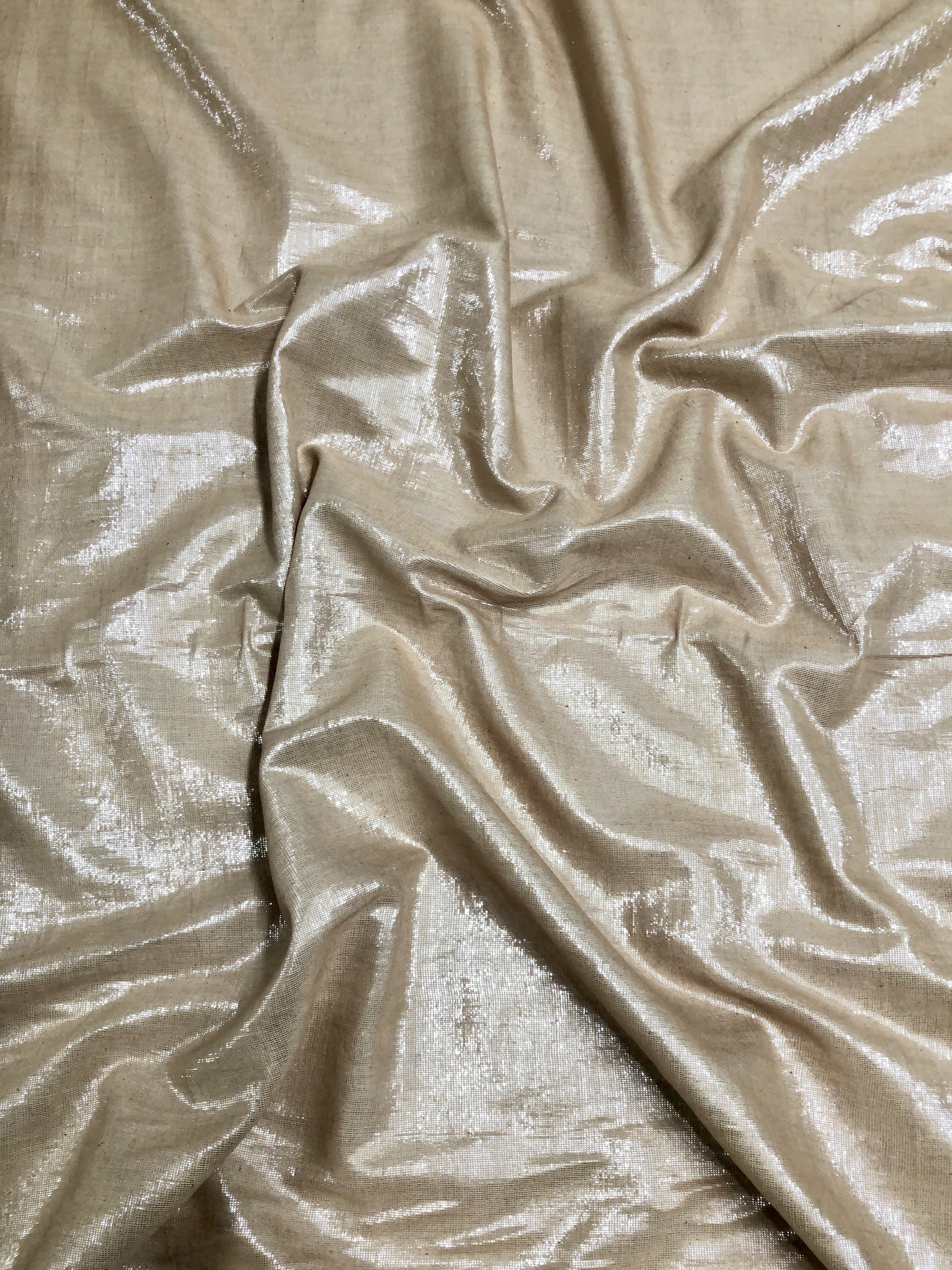 Matte Gold Cotton Metallic Fabric Matte Gold Cotton Metallic Fabric