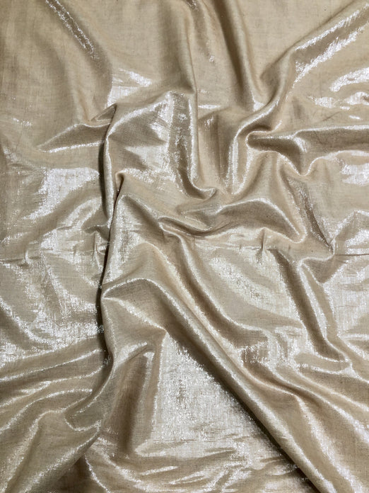 Matte Gold Cotton Metallic Fabric