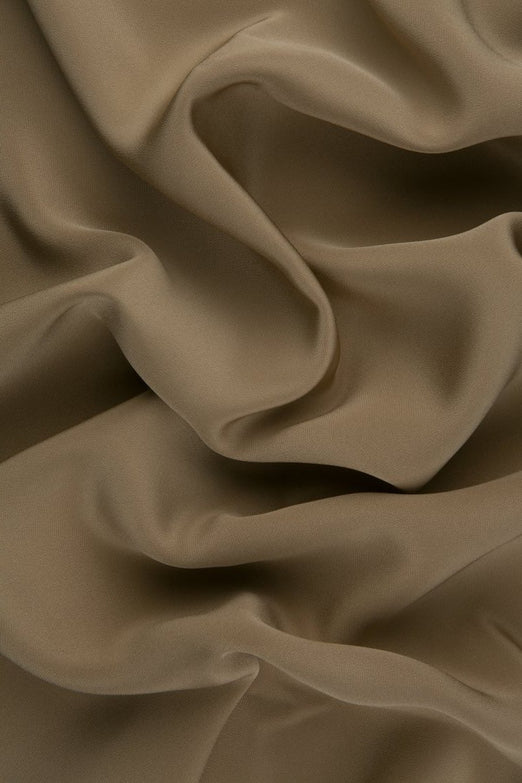 Warm Sand Silk 4-Ply Crepe Fabric