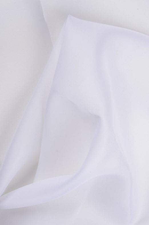 White Silk Satin Face Organza Fabric