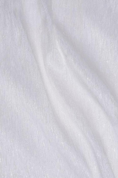 White Metallic Shantung Silk Fabric