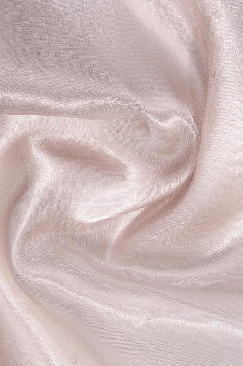 White Copper Metallic Organza Fabric