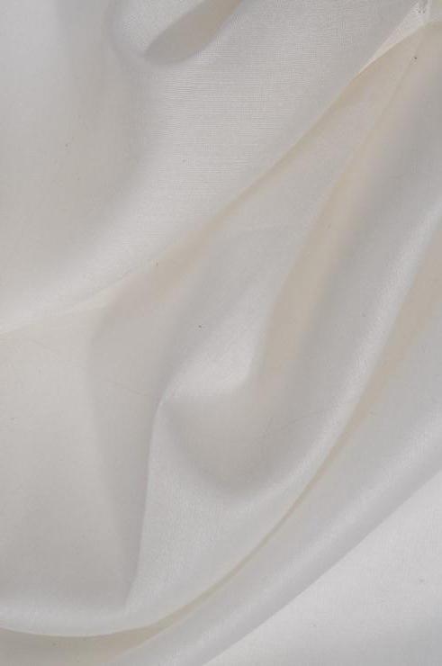 White Cotton Silk Fabric - Main Image