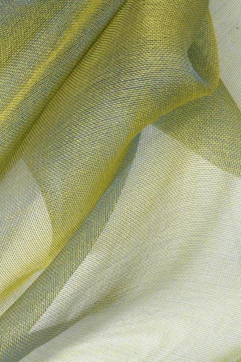 Yellow-Green Silk Organza Fabric