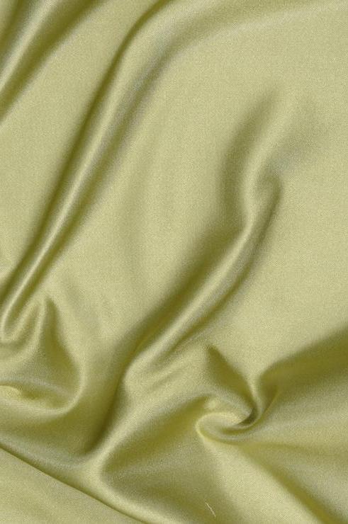 Yellow-Green Double Face Duchess Satin Fabric