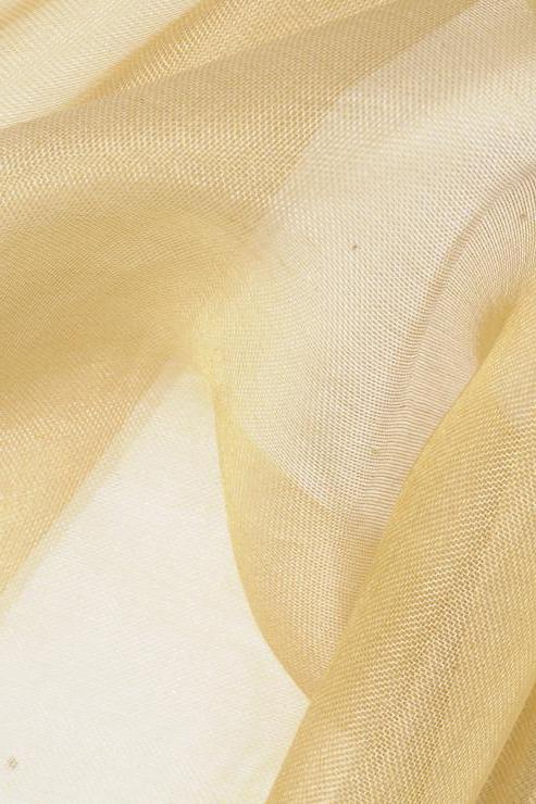 Yellow Beige Silk Organza Fabric